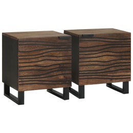 VidaXL Szafki nocne 2 szt 40x33,5x46 cm Lite Drewno Mango