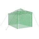 VidaXL Szklarnia do wchodzenia z pop-up ramą Zielona 410x280x315 cm Stal