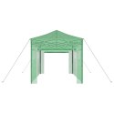 VidaXL Szklarnia do wchodzenia z pop-up ramą Zielona 410x280x315 cm Stal
