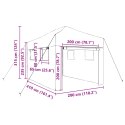 VidaXL Szklarnia do wchodzenia z pop-up ramą Zielona 410x280x315 cm Stal