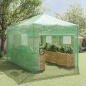 VidaXL Szklarnia do wnętrz z podnoszoną ramą Zielona 430x290x315 cm Stal
