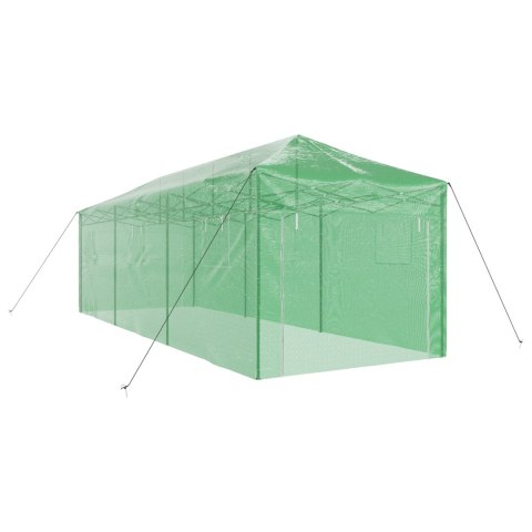 VidaXL Szklarnia z ramą do wchodzenia Zielona 870x290x315 cm Stal VidaXL Szklarnia z ramą do wchodzenia Zielona 870x290x315 cm Stal