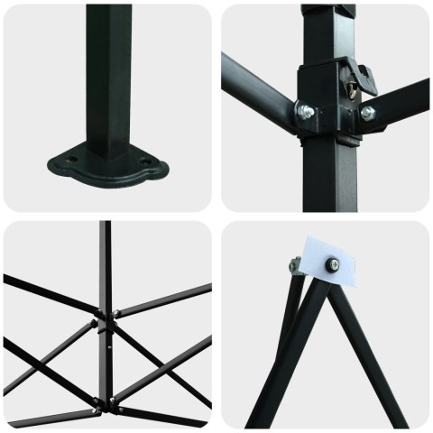 VidaXL Szklarnia z ramą do wchodzenia Zielona 870x290x315 cm Stal VidaXL Szklarnia z ramą do wchodzenia Zielona 870x290x315 cm Stal