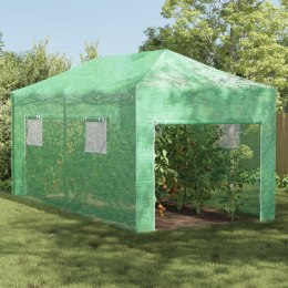 VidaXL szklarnia walk-in z ramą pop-up Zielona 580x290x315 cm stalowa