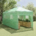 VidaXL szklarnia walk-in z ramą pop-up Zielona 580x290x315 cm stalowa