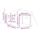 VidaXL szklarnia walk-in z ramą pop-up Zielona 580x290x315 cm stalowa