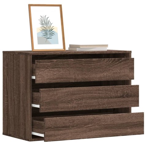 VidaXL Komoda, brązowy dąb, 80x41x58 cm, materiał drewnopochodny VidaXL Komoda, brązowy dąb, 80x41x58 cm, materiał drewnopochodny
