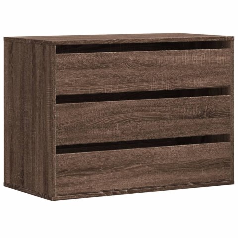 VidaXL Komoda, brązowy dąb, 80x41x58 cm, materiał drewnopochodny VidaXL Komoda, brązowy dąb, 80x41x58 cm, materiał drewnopochodny