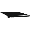 VidaXL Manualna Markiza Chowana Czarna 400x350 cm, vidaXL Materiał wymienny do markizy 4x3,5 m Czarny