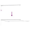 VidaXL Manualna Markiza Chowana Czarna 400x350 cm, vidaXL Materiał wymienny do markizy 4x3,5 m Czarny