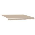 VidaXL Ręczna Chowana Markiza Beżowa 450x300 cm, vidaXL Materiał wymienny do markizy 4.5x3 m Beżowy
