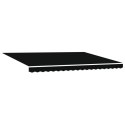 VidaXL Ręczna Markiza Chowana Czarna 450x300 cm, vidaXL Materiał do wymiany markizy dla ramy 4.5x3 m Czarny