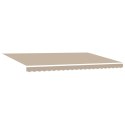 Manualna markiza chowana vidaXL beżowa 500x350 cm, Materiał na wymianę do markizy o ramie 5x3,5 m beżowy