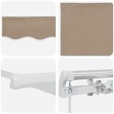 Manualna markiza chowana vidaXL beżowa 500x350 cm, Materiał na wymianę do markizy o ramie 5x3,5 m beżowy