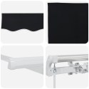 Markiza Ręczna vidaXL Czarna 600x300 cm, Materiał do wymiany markizy vidaXL na ramę 6x3 m Czarny