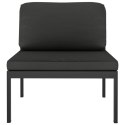 VidaXL 3-os. sofa ogrodowa z poduszkami, aluminium, antracytowa