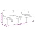 VidaXL 3-os. sofa ogrodowa z poduszkami, aluminium, antracytowa