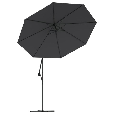 VidaXL Zamienne pokrycie parasola ogrodowego, czarne, 350 cm VidaXL Zamienne pokrycie parasola ogrodowego, czarne, 350 cm