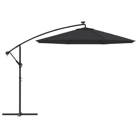 VidaXL Zamienne pokrycie parasola ogrodowego, czarne, 350 cm VidaXL Zamienne pokrycie parasola ogrodowego, czarne, 350 cm