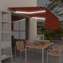 VidaXL Automatyczna markiza z zasłoną, LED i czujnikiem, 4,5x3 m