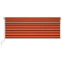 VidaXL Automatyczna markiza z zasłoną, LED i czujnikiem, 4,5x3 m