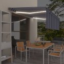 VidaXL Automatyczna markiza z zasłoną, LED i czujnikiem wiatru, 4x3 m