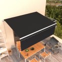 VidaXL Ręcznie zwijana markiza z zasłoną, 4,5x3 m, antracytowa