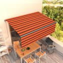 VidaXL Automatyczna markiza z zasłoną, 4,5x3 m, pomarańcz-brąz