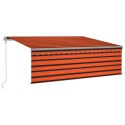 VidaXL Automatyczna markiza z zasłoną, 4,5x3 m, pomarańcz-brąz