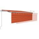 VidaXL Automatyczna markiza z zasłoną, LED i czujnikiem, 4,5x3 m