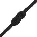 VidaXL Linka żeglarska, czarna jednolita, 2 mm, 100 m, polipropylen
