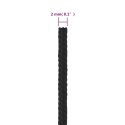 VidaXL Linka żeglarska, czarna jednolita, 2 mm, 100 m, polipropylen