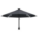 VidaXL Parasol ogrodowy z LED, ścienny, 300 cm, antracytowy