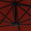 VidaXL Parasol ścienny na metalowym słupku, 300 cm, kolor terakota