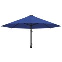 VidaXL Parasol ścienny na metalowym słupku, 300 cm, niebieski