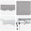 Automatyczna chowana markiza vidaXL Jasnoszara 600x300 cm, Materiał zapasowy markizy vidaXL na ramę 6x3 m Jasnoszara