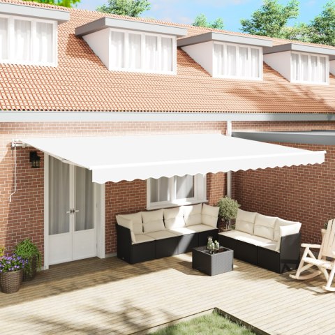 Automatyczna markiza vidaXL Biała 500x300 cm, Materiał zamienny do markizy vidaXL dla ramy 5x3 m Biały