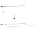 Ręczna markiza vidaXL z LED Biała 500x300 cm, Materiał zamienny do markizy vidaXL dla ramy 5x3 m Biała