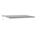 VidaXL Automatyczna Chowana Markiza z LED Jasnoszara 600x300 cm