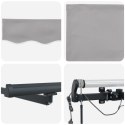VidaXL Automatyczna Chowana Markiza z LED Jasnoszara 600x300 cm