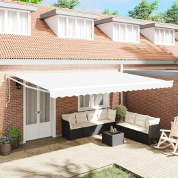 VidaXL Automatyczna Markiza chowana Biała 500x300 cm
