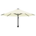 VidaXL Parasol ścienny na metalowym słupku, 300 cm, piaskowy