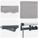VidaXL Ręczna Zsuwana Markiza z LED Jasnoszara 600x300 cm