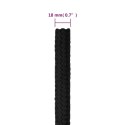 VidaXL Linka żeglarska, czarna jednolita, 18 mm, 25 m, polipropylen