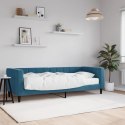 VidaXL Sofa z materacem do spania, niebieska, 80x200 cm, aksamit