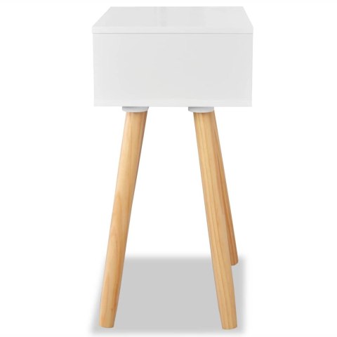 Szafki nocne, 2 szt., drewno sosnowe, 40 x 30 x 61 cm, białe Szafki nocne, 2 szt., drewno sosnowe, 40 x 30 x 61 cm, białe