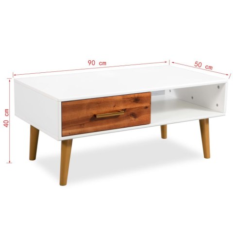 Stolik kawowy z drewna akacjowego 90x50x40 cm Stolik kawowy z drewna akacjowego 90x50x40 cm