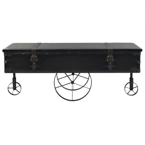Stolik kawowy, MDF i drewno jodłowe, 110 x 55 x 43 cm Stolik kawowy, MDF i drewno jodłowe, 110 x 55 x 43 cm