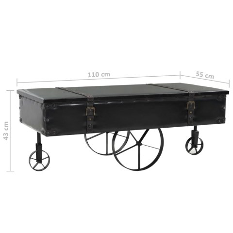 Stolik kawowy, MDF i drewno jodłowe, 110 x 55 x 43 cm Stolik kawowy, MDF i drewno jodłowe, 110 x 55 x 43 cm