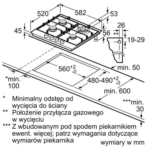 Płyta gazowa PGH6B5K90